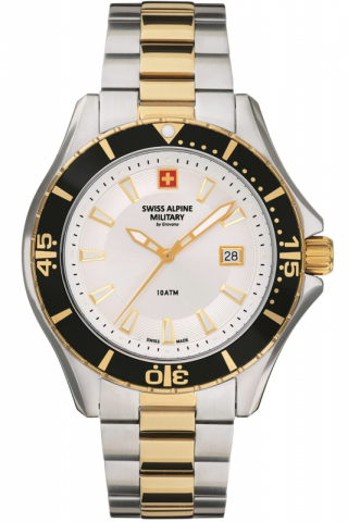 Swiss Alpine Military by Grovana Herrenuhr 7040.1142 Edelstahl bicolor